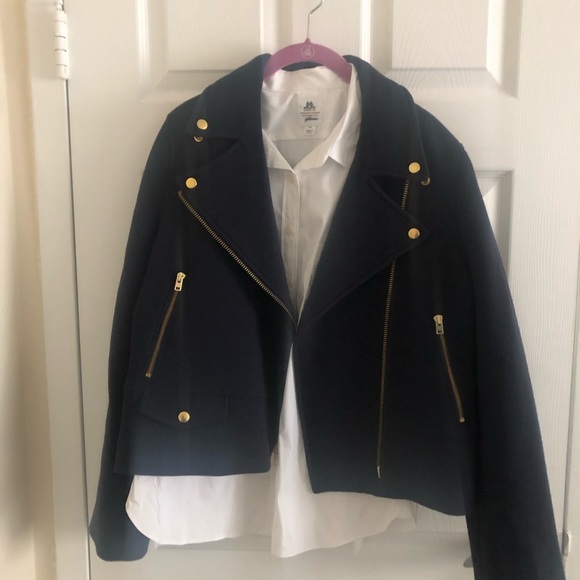 J. Crew Wool Moto Jacket - Picture 3 of 6